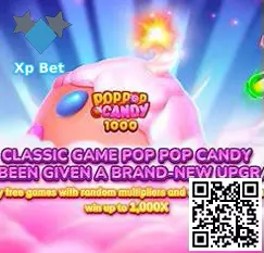 Tela ampla do Pop Pop Candy 1000 para visualização das mecânicas e doces coloridos